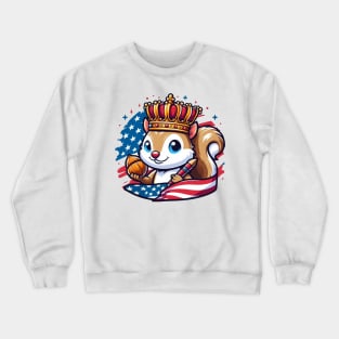 A Whimsical Tribute to American Culture in Cartoon Style Crewneck Sweatshirt